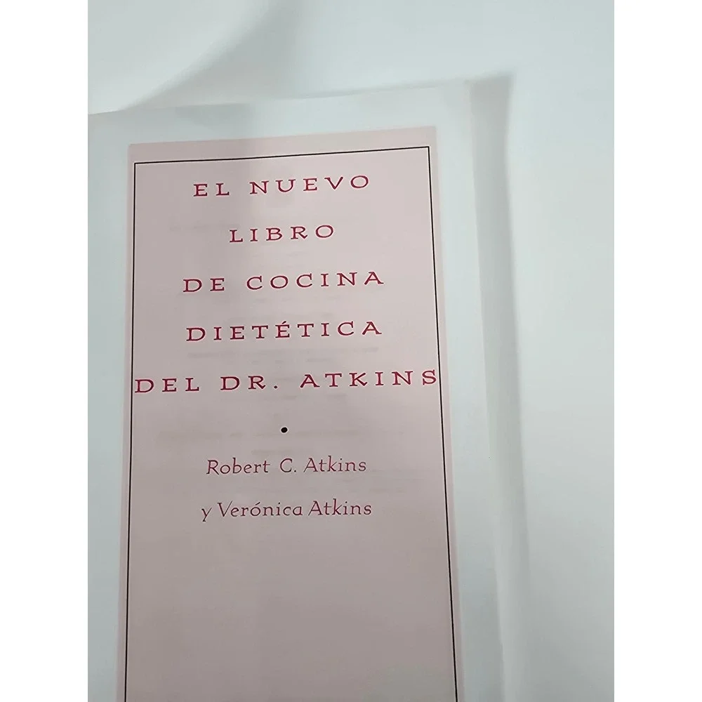 El Nuevo Libro de Cocina Dietetica del Dr.Atkins Spanish Cookbook Simon Schuster